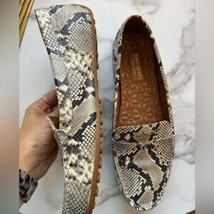Kate Spade Cara flora snakeskin loafers size 10 new
